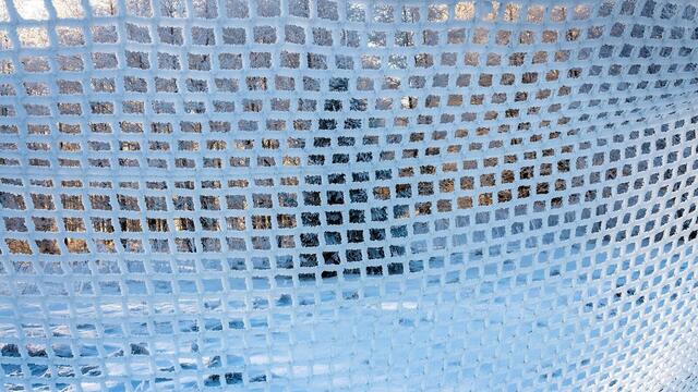 Close-up of sports netting mesh